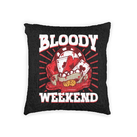 Poker Casino Poker Player Gambling Roulette Woven Pillows