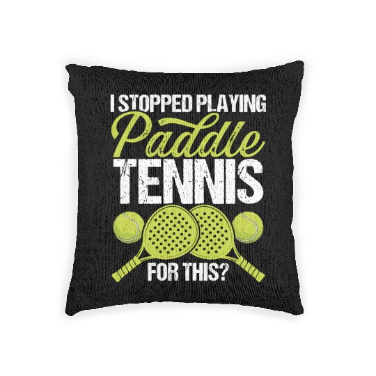 Paddle Tennis Player Match I stopped for this Woven Pillows