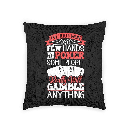 Poker Casino Poker Player Gambling Roulette Gift Woven Pillows