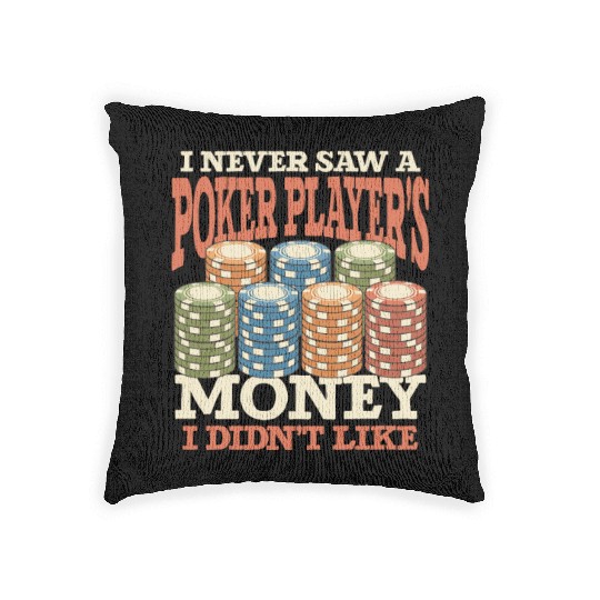 Poker Casino Poker Player Gambling Roulette Woven Pillows