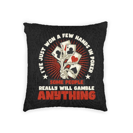 Poker Casino Poker Player Gambling Roulette Gift Woven Pillows