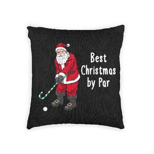Golf Santa Claus Pun Golfer Gift Golfing Woven Pillows