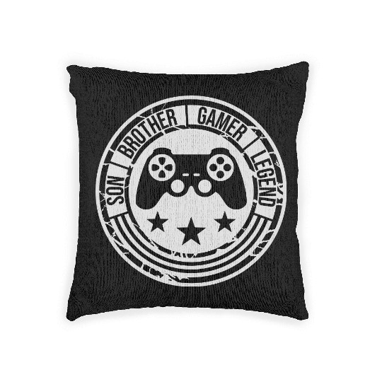 son brother gamer legend Woven Pillows