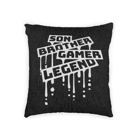 son brother gamer legend Woven Pillows