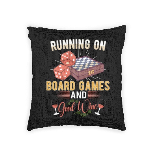 Wine Board Games Chess Board Game Player Gambling Woven Pillows