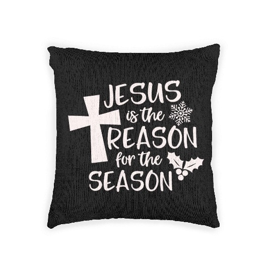 Jesus is The Reason for the Season Candy Christian Woven Pillows
