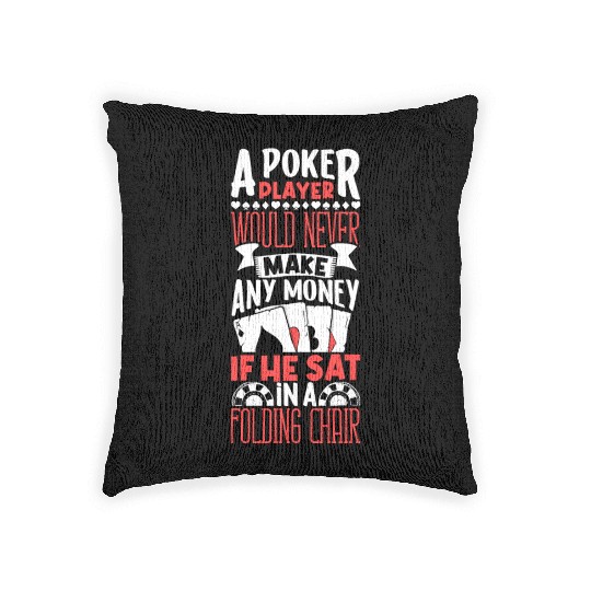 Poker Casino Poker Player Gambling Roulette Gift Woven Pillows