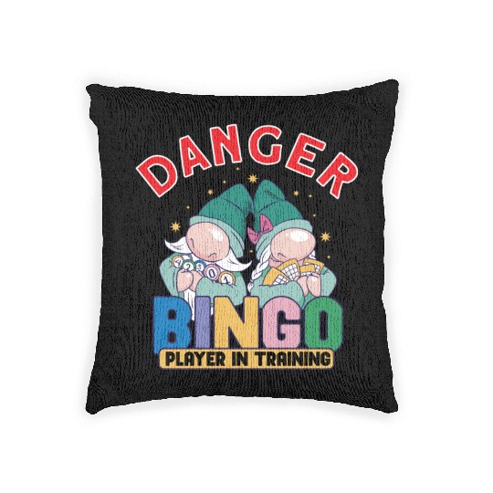 Bingo Card Game Grandma Bingo Player Bingo Cards Woven Pillows