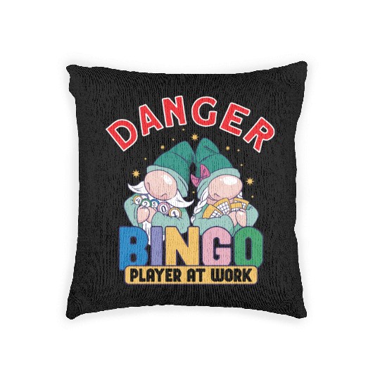 Bingo Card Game Grandma Bingo Player Bingo Cards Woven Pillows