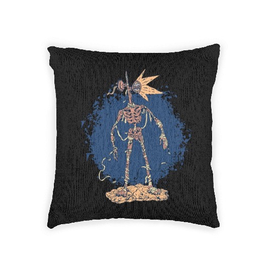 Scary creepy mummy skeleton Scary creepy mummy ske Woven Pillows