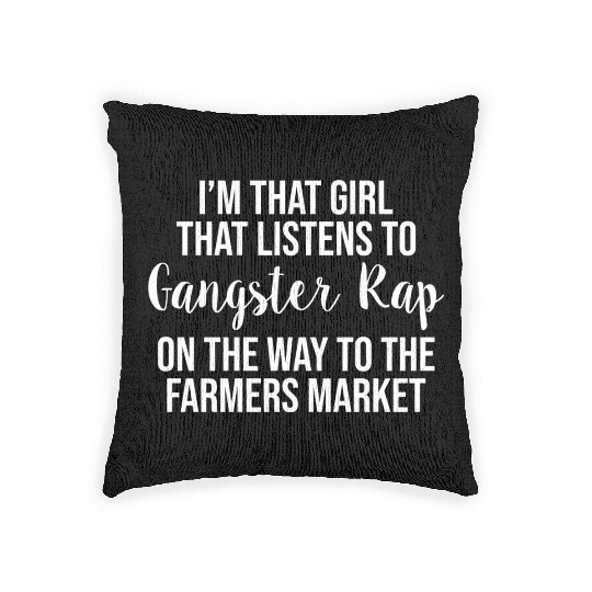 Cute Gangster Rap Farmers Market Woven Pillows