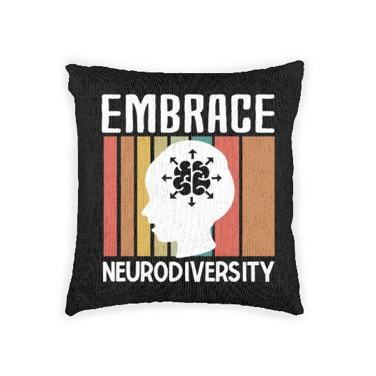 Neurodiversity Woven Pillows Embrace ADHD Autism ASD