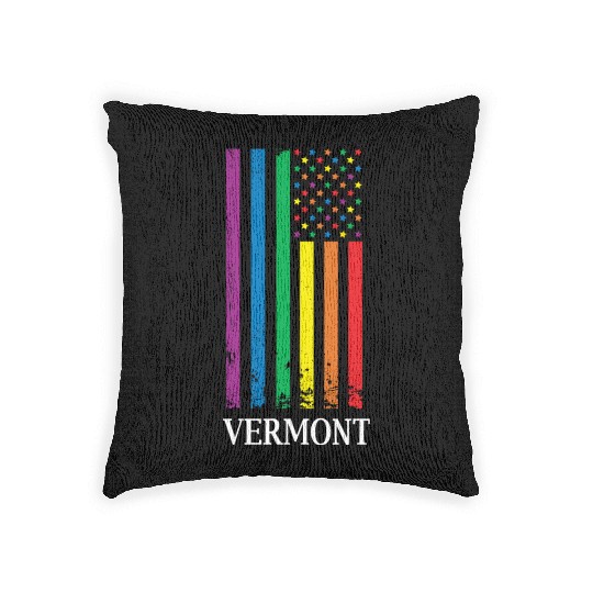 Vermont Pride Month Pride Flag LGBT Community LGBT Woven Pillows