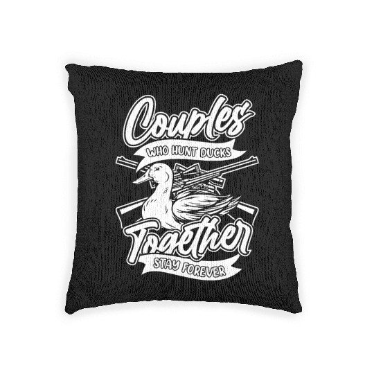 Duck Hunting Couples Woven Pillows