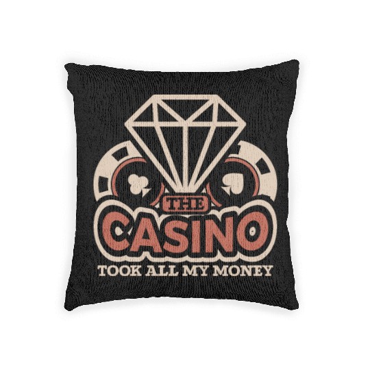 Poker Casino Poker Player Gambling Roulette Woven Pillows