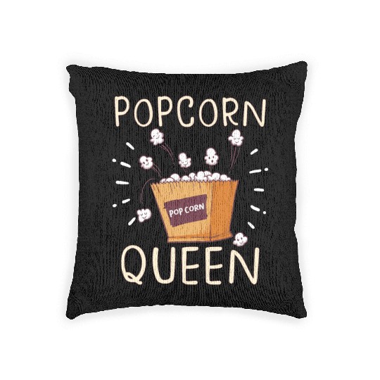 Movie Watching Cinema Popcorn Binge Watching Woven Pillows