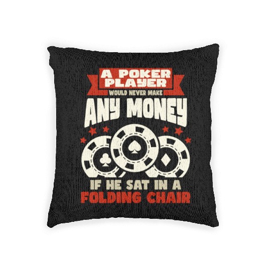 Poker Casino Poker Player Gambling Roulette Gift Woven Pillows