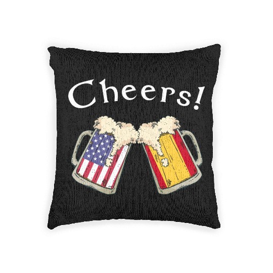 Spanish American Grown Country Cheers Beer Drink Woven Pillows