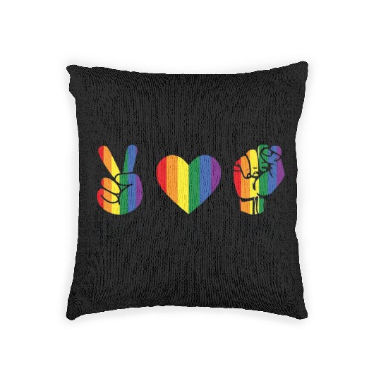 Peace Love Pride Woven Pillows