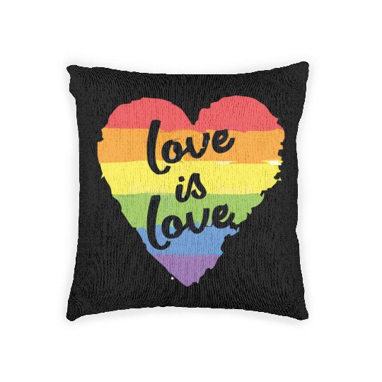 love is love Woven Pillows
