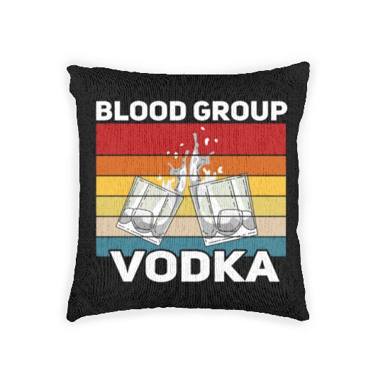 Funny vodka alcohol saying motif Woven Pillows