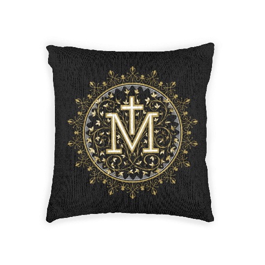 Hail Mary Catholic Our Lady Holy Blessed Ave Maria Woven Pillows
