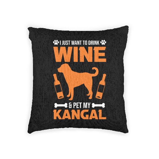 Kangal And Wine Anatolian Shepherd Dog Woven Pillows