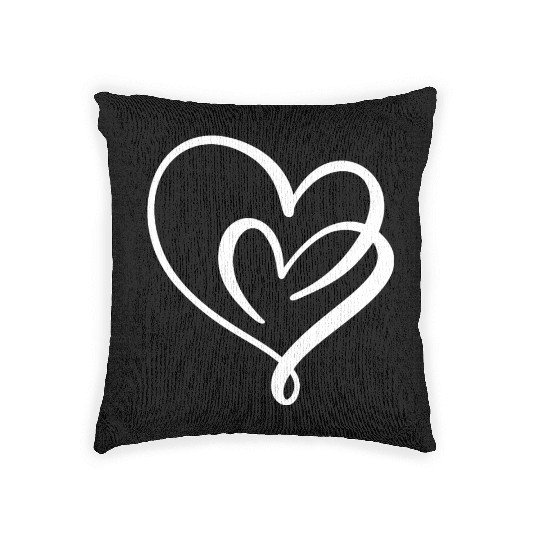 Held In My Heart White Woven Pillows