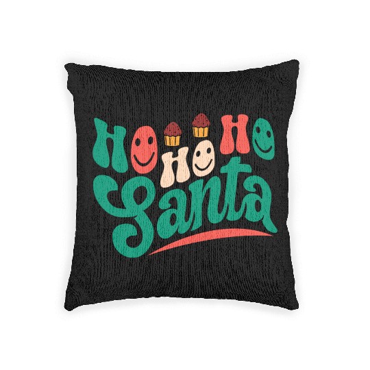 Ho Ho Ho Santa Woven Pillows