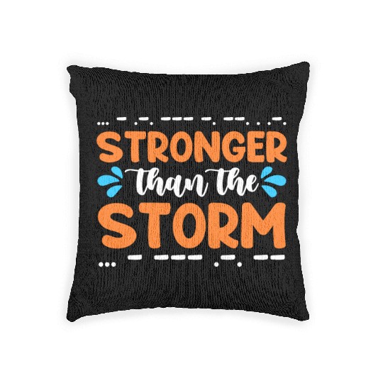 Ham Radio Stronger Than The Storm Radio Operator Woven Pillows