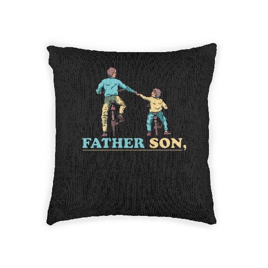 Father Son, Riding Partners For Life 2 Woven Pillows