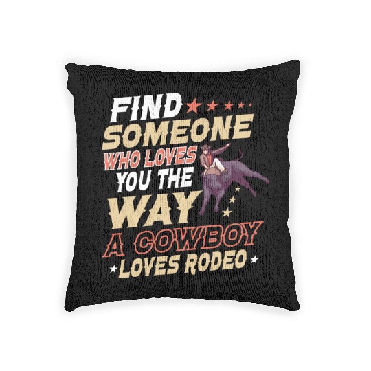 Rodeo Bull Riding Livestock Show Farmer Cattle Woven Pillows