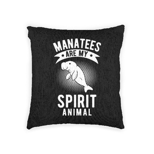 Manatees Are My Spirit Animal His & Her Gift Woven Pillows