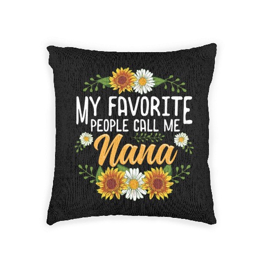 My Favorite People Call Me Nana Thanksgiving Woven Pillows