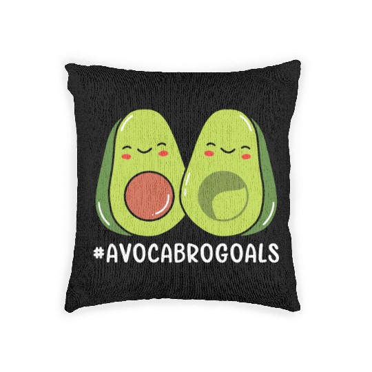 Sibling Big Brother Avocado Goals Hilarious Puns Woven Pillows
