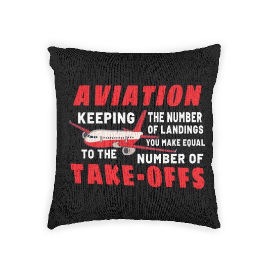 Pilot Aviation Airplane Airline Future Pilots Woven Pillows