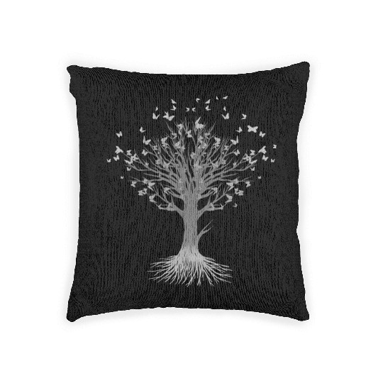 Butterfly Tree Beautiful Animal Butterflies Tree Woven Pillows