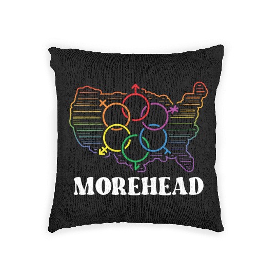 Morehead Pride Month Pride Flag LGBT Community LGB Woven Pillows