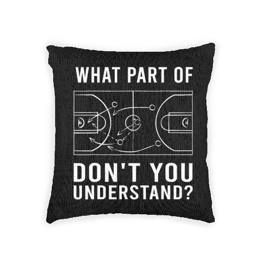 Funny Basketball Coach For Men Women Tactic Diagra Woven Pillows