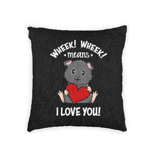Black Guinea Pig Woven Pillows