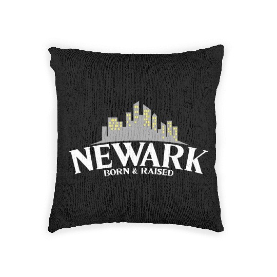 Born & Raised Usa New Jersey Newark Woven Pillows