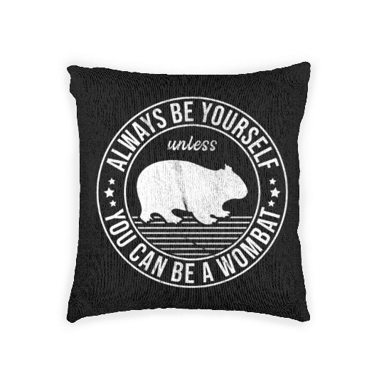 Funny Wombat Quote For A Australian Lover Woven Pillows