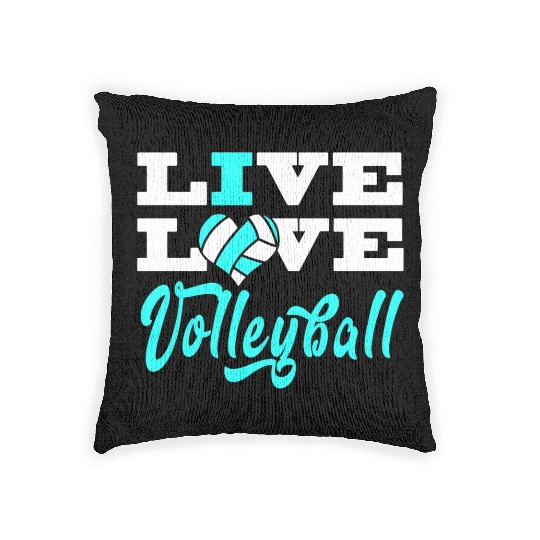 Volleyball Live Love Light Blue For Girlsns Woven Pillows