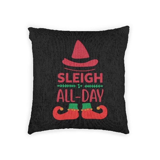 Sleigh all day Woven Pillows