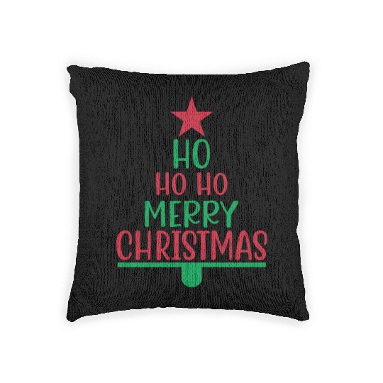 Ho ho ho Merry Christmas Woven Pillows