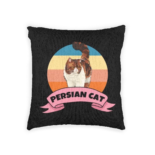 Persian Cat Persian Cat Woven Pillows