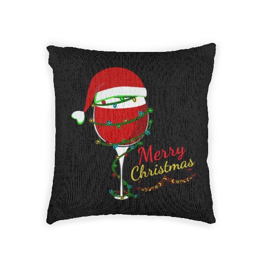 Merry Christmas Woven Pillows / Christmas Lights