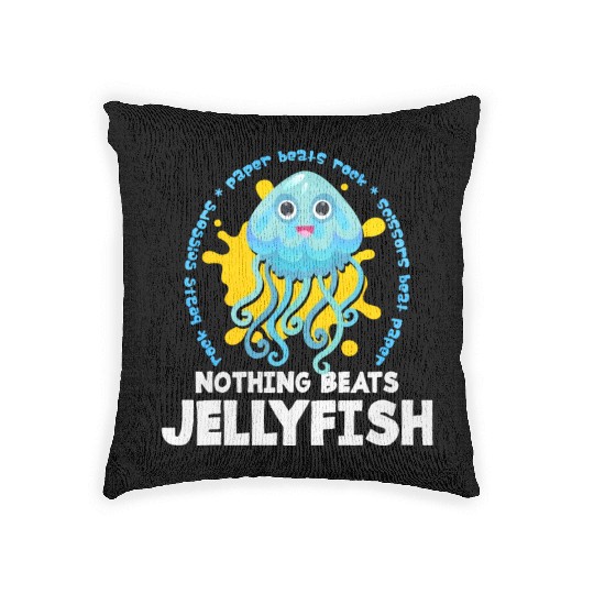 Nothings Beats Jellyfish Woven Pillows