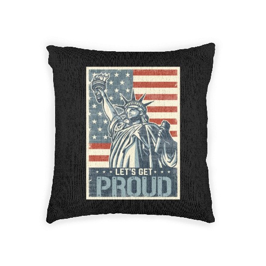 Fourth Of July Independence Day Happy 4th July Woven Pillows