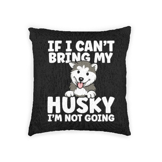 Funny Husky Dog Mom Design For Dor Lover Cool Woven Pillows
